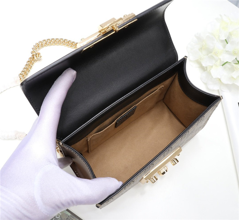 GUCCI Padlock GG Small Shoulder Bag Black - Image 7