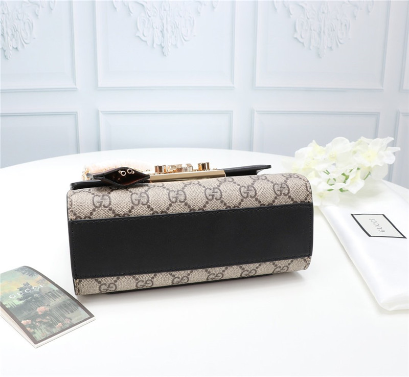GUCCI Padlock GG Small Shoulder Bag Black - Image 9