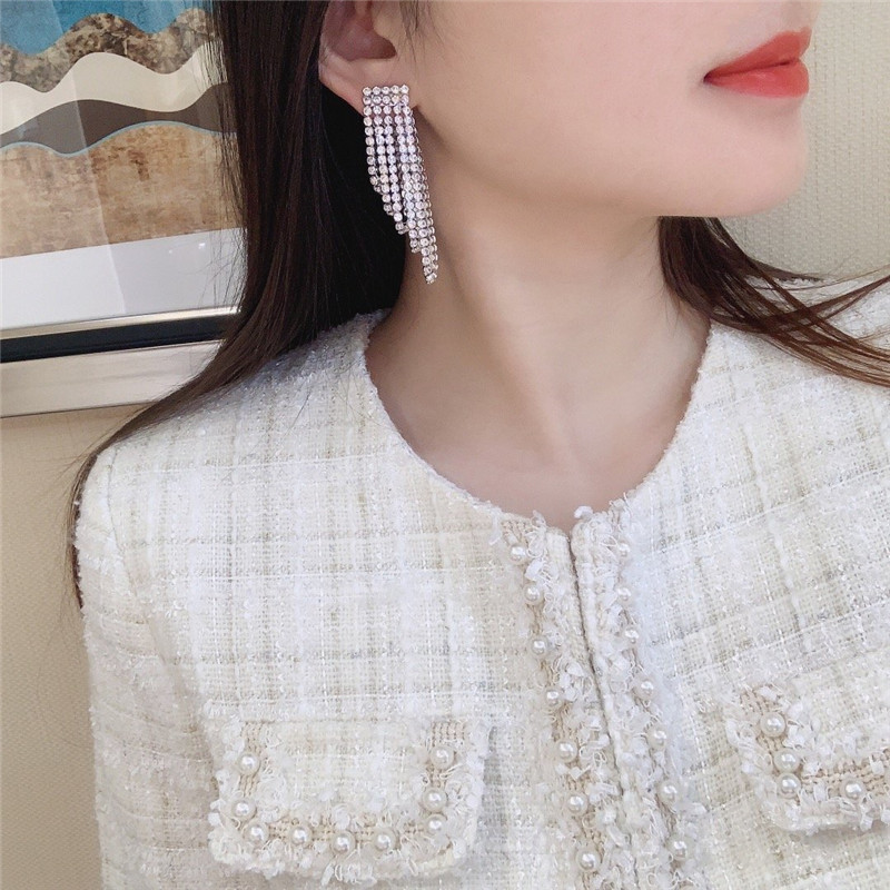Celine tassel crystal earrings - Image 3