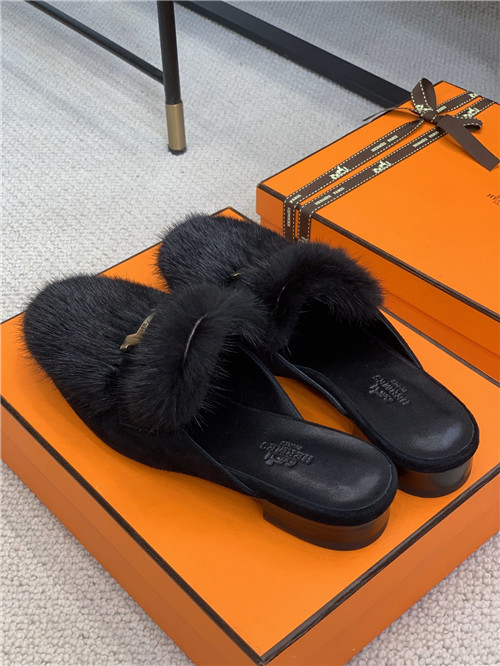 hermes mink loafers slippers - Image 3