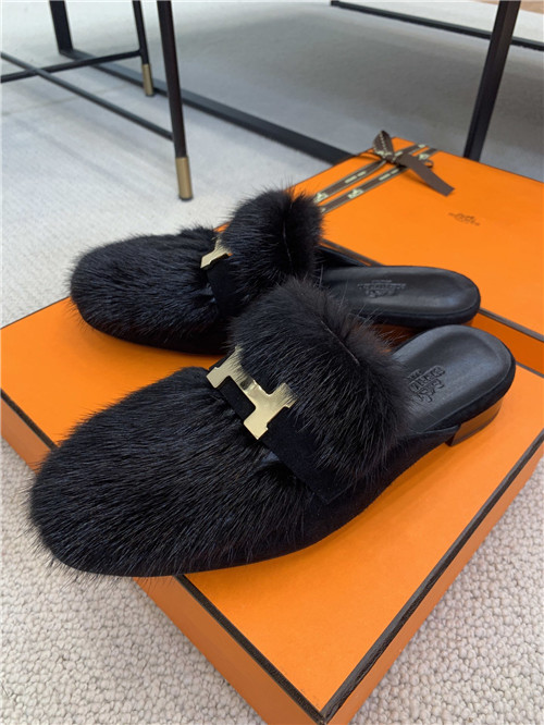 hermes mink loafers slippers - Image 4