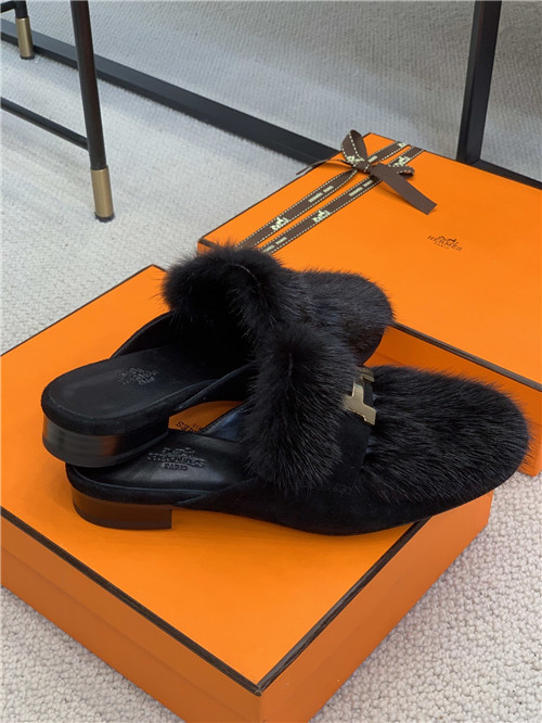 hermes mink loafers slippers - Image 5
