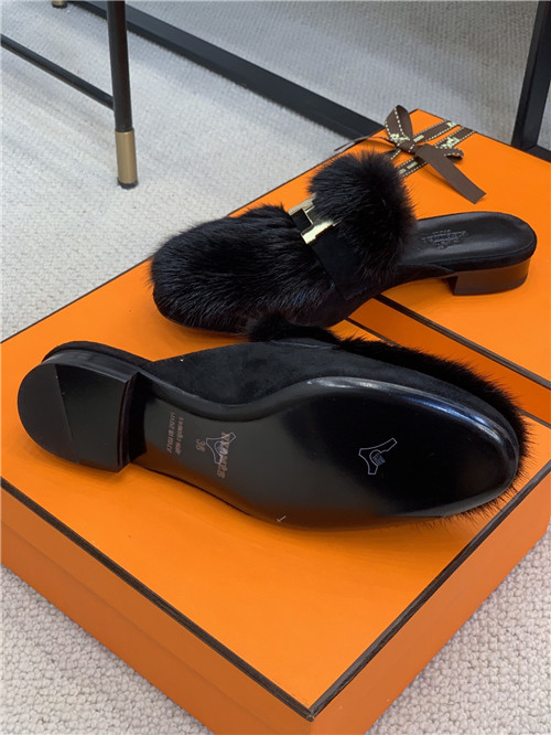 hermes mink loafers slippers - Image 6