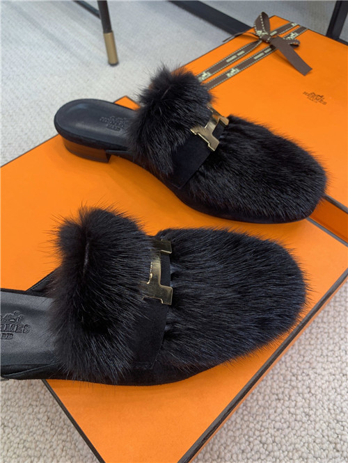 hermes mink loafers slippers - Image 7
