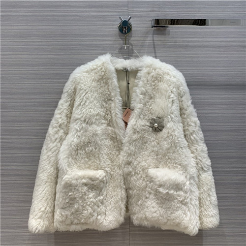 miu miu faux fur coat