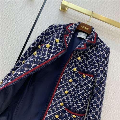 gucci double-breasted GG tweed coat - Image 6
