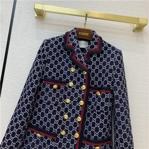 gucci double-breasted GG tweed coat - Image 3