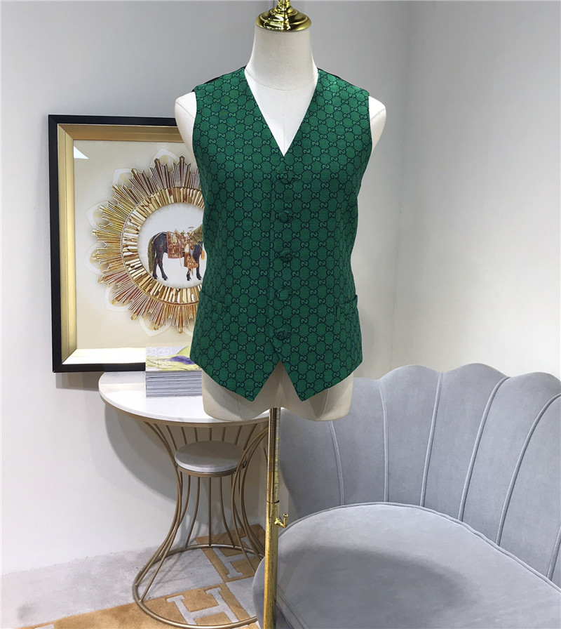 gucci green gg vest
