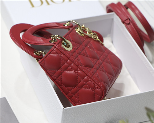 dior mini lady bag red - Image 4
