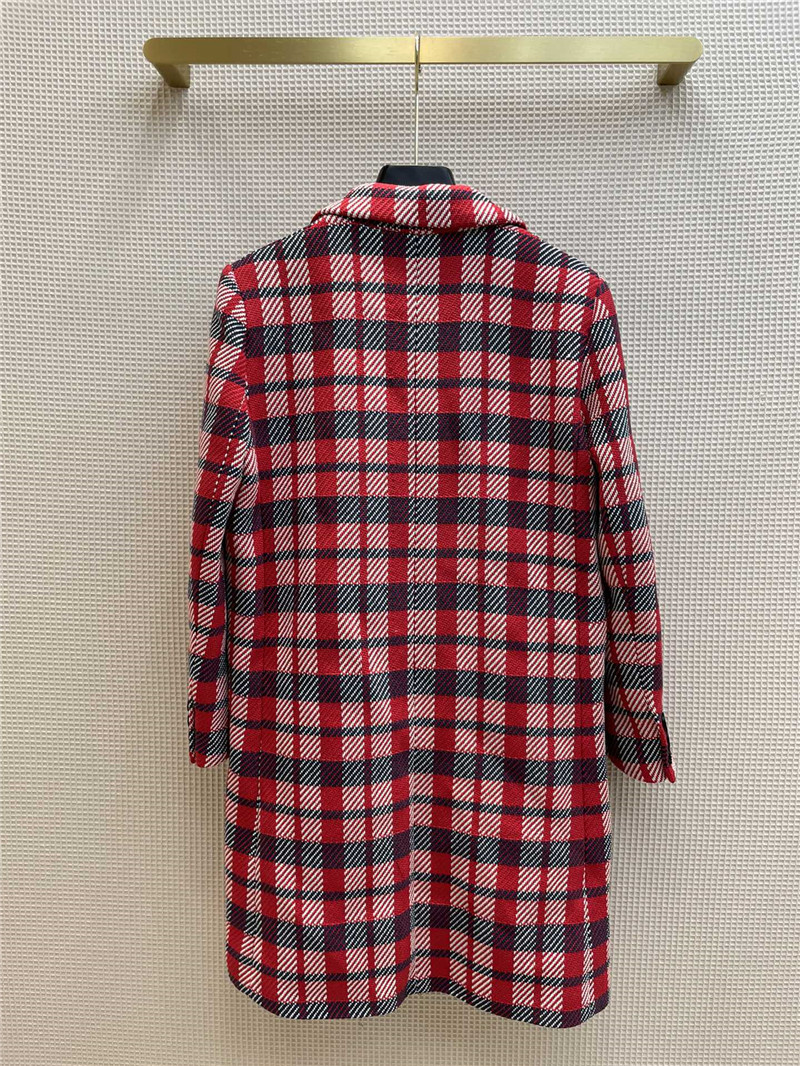 dior red diamond wool coat - Image 2