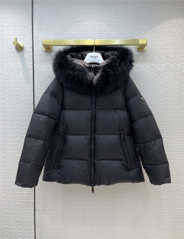 Prada fox fur hooded down jacket