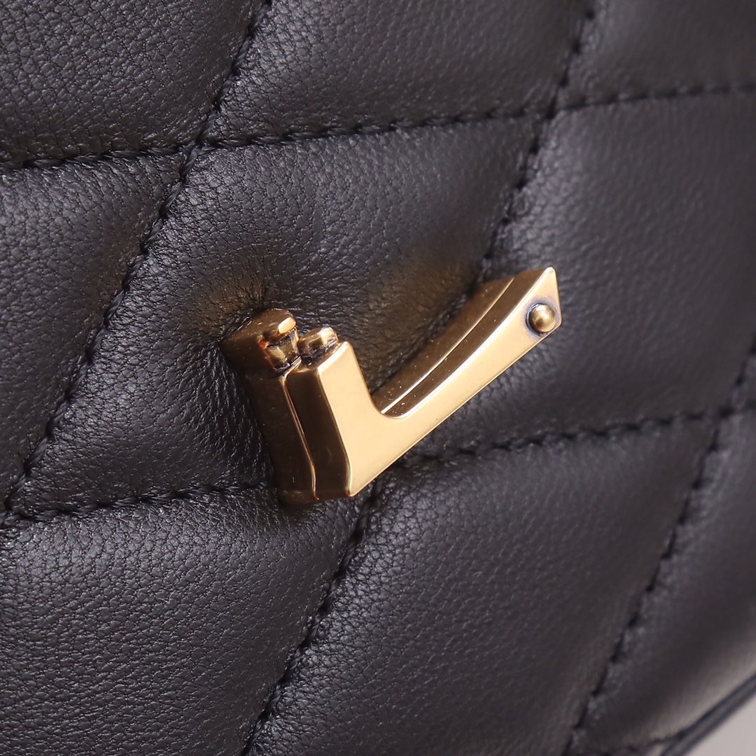 YSL Yves Saint Laurent NEW JUNE Luggage Bag in Quilted Lambskin - Image 6