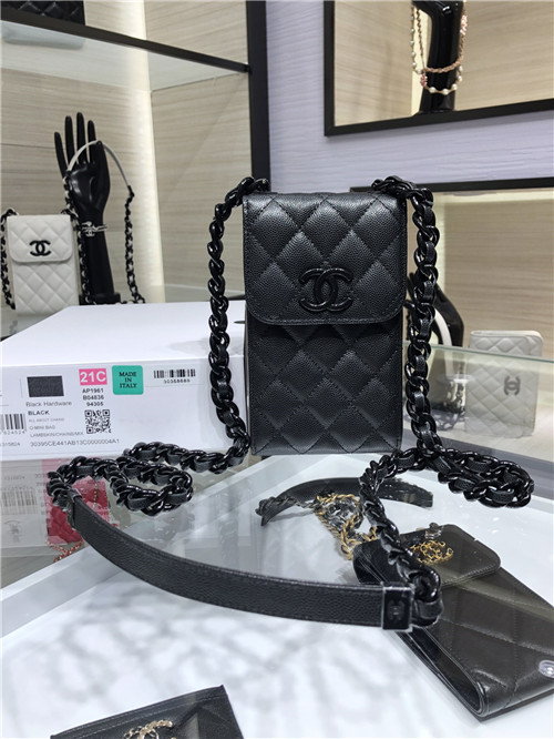chanel phone pouch