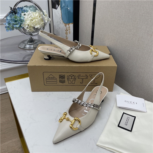 gucci horsebit chain low heel sandals