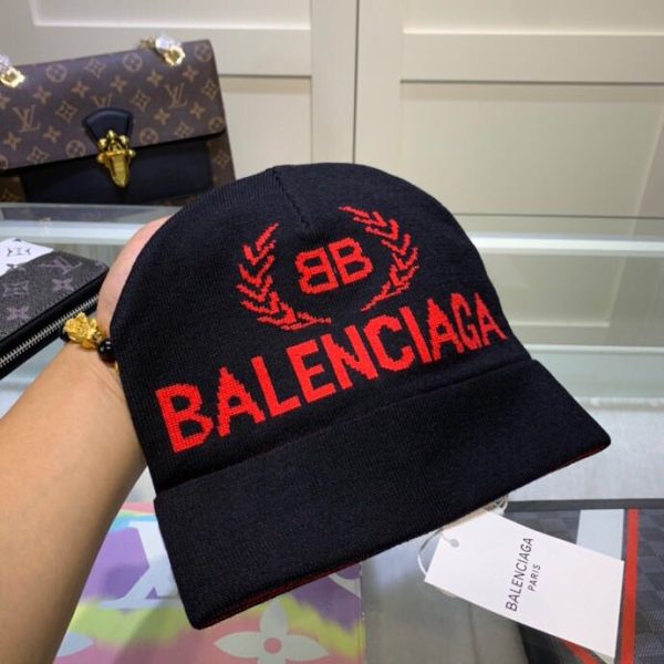 Balenciaga Bb Mode Logo Print Beanie