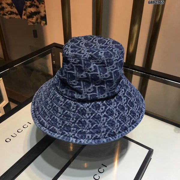 Dior Monogram Bucket Hat In Blue