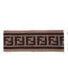 Fendi FF Wool Jacouard Knit Headband (Brown)