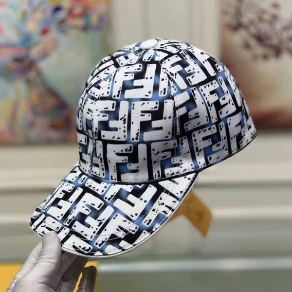 Fendi FF Pattern Canvas Baseball Cap