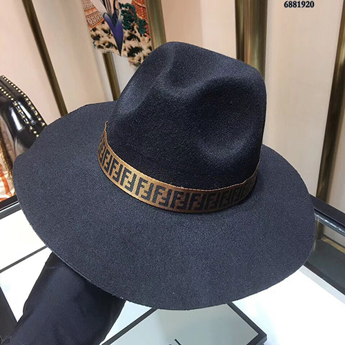 Fendi FF Logo Fedora Hat