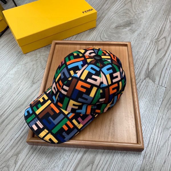 Fendi FF Pattern Canvas Baseball Cap