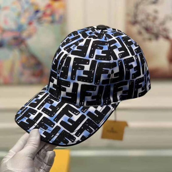 Fendi FF Pattern Canvas Baseball Cap