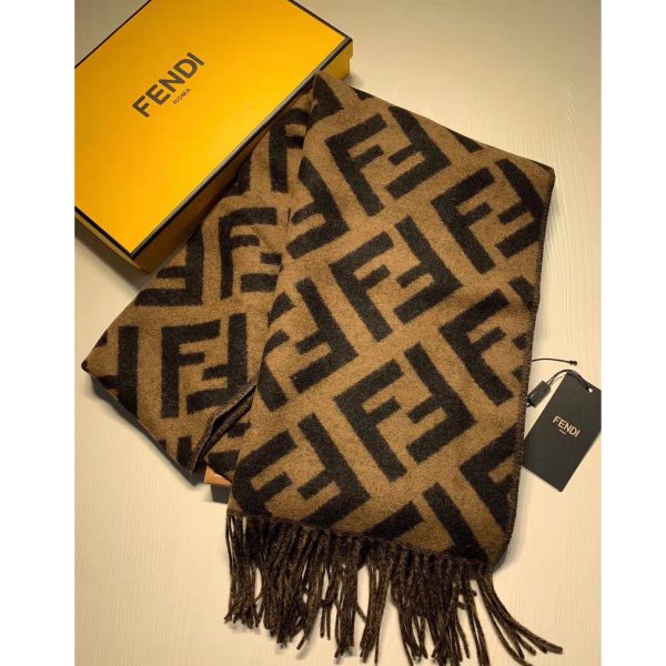 Fendi FF Jacquard Cashmere Shawl