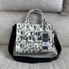 Marc Jacobs Canvas Shopping Bag New Style With Long Shoulder Strap Detachable Adjustable Fashion Simple Dust Bag E