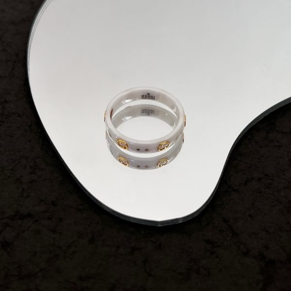 Gucci Icon Ring 18k With Interlocking G In White
