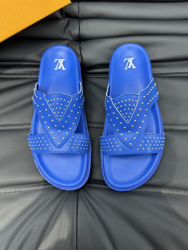 Louis Vuitton Men’s Spring Summer Slippers Blue