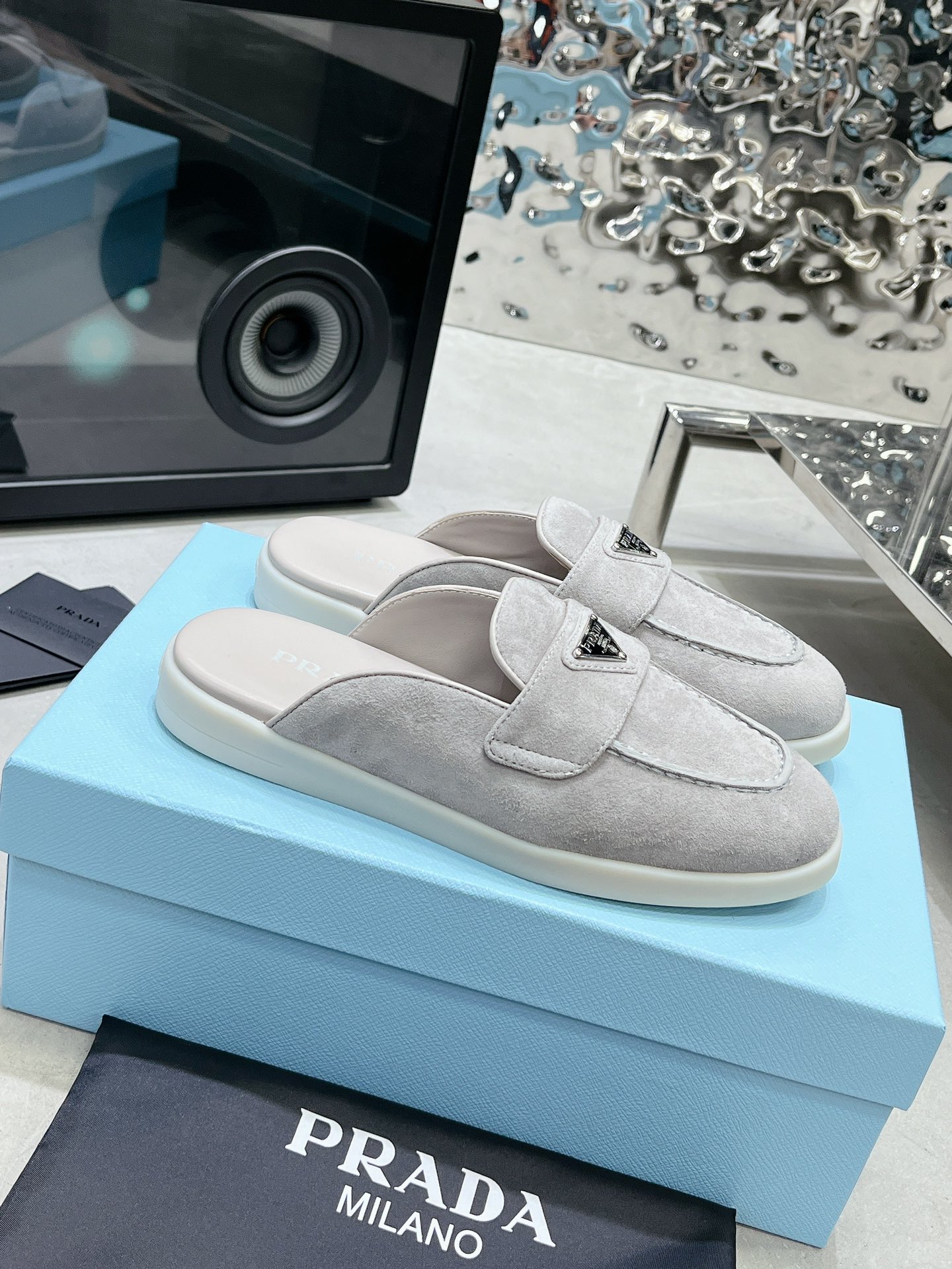 Couples Prada 2023 latest loafers half slippers A - Image 2