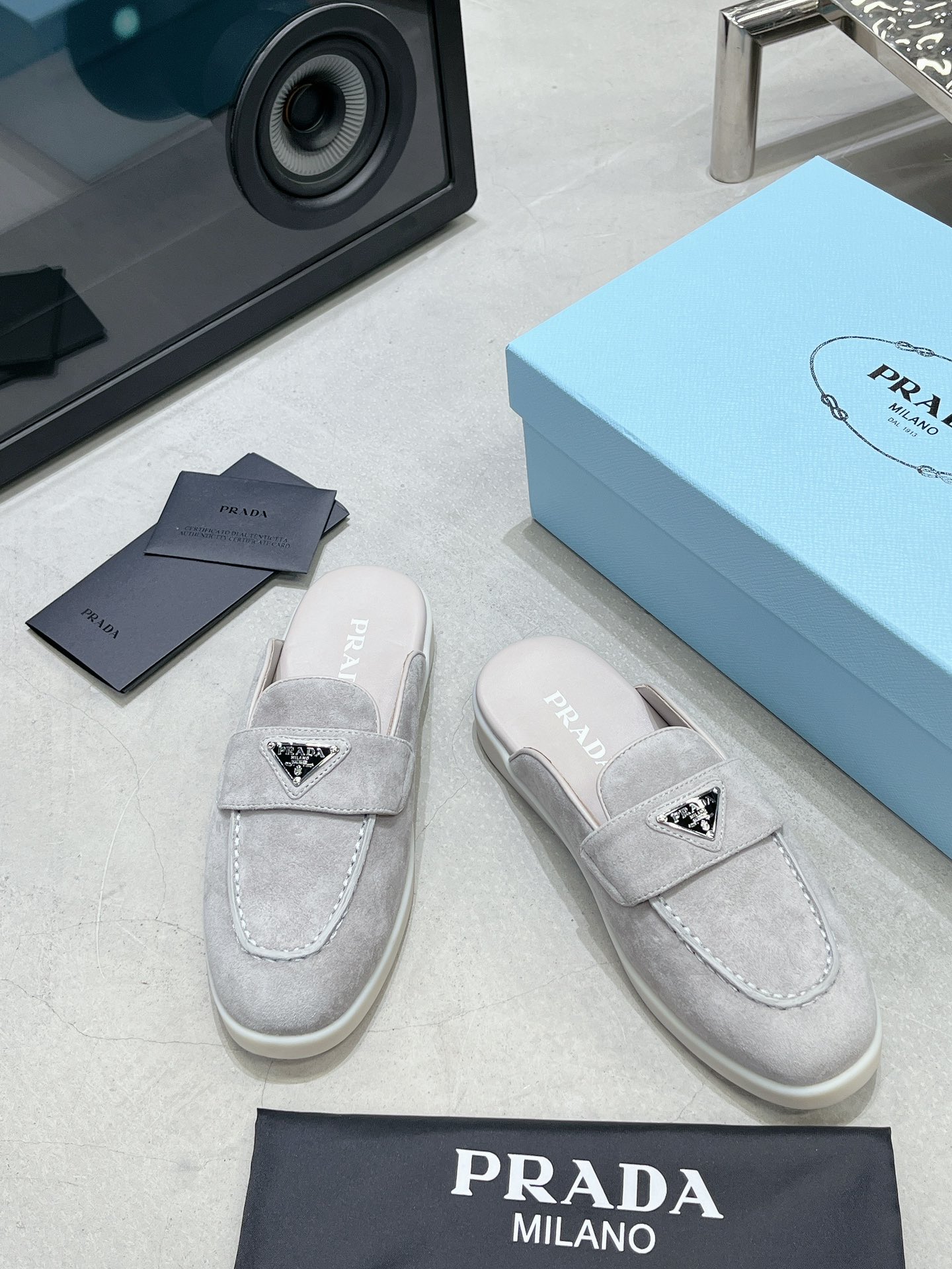 Couples Prada 2023 latest loafers half slippers A - Image 5
