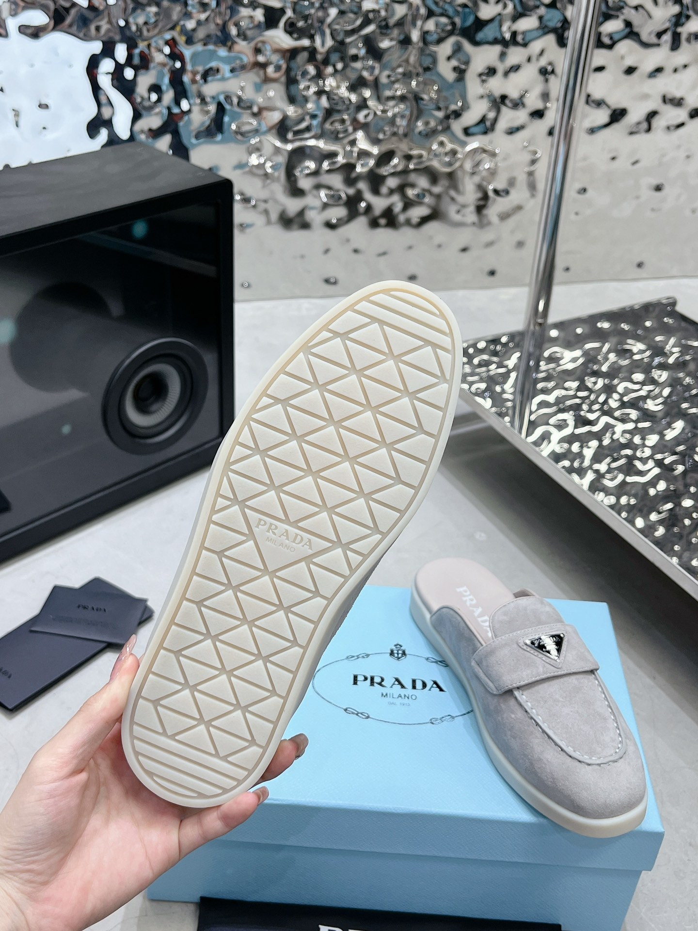 Couples Prada 2023 latest loafers half slippers A - Image 9
