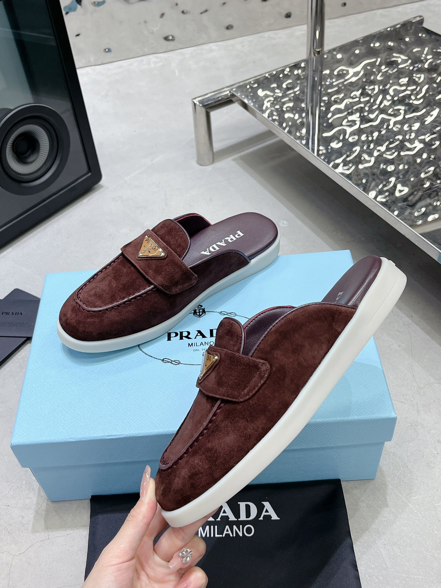 Couples Prada 2023 latest loafers half slippers G - Image 2