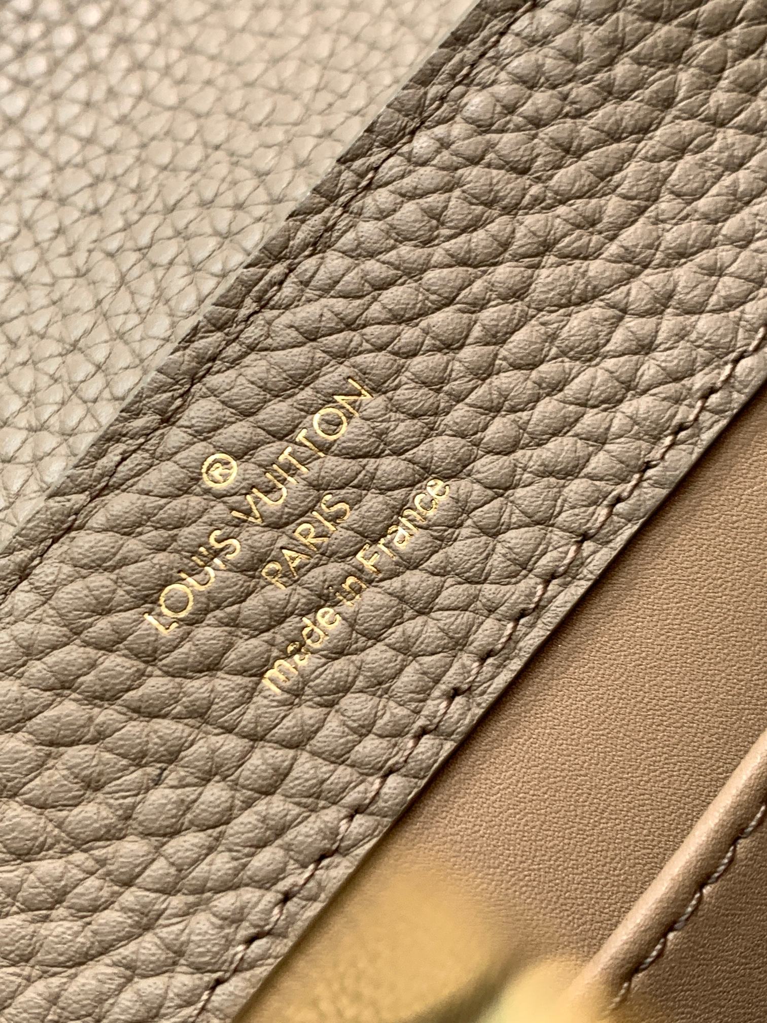 Premium M81410 Elephant Grey with Python Gold BuckleCapucines BB ha - Image 10