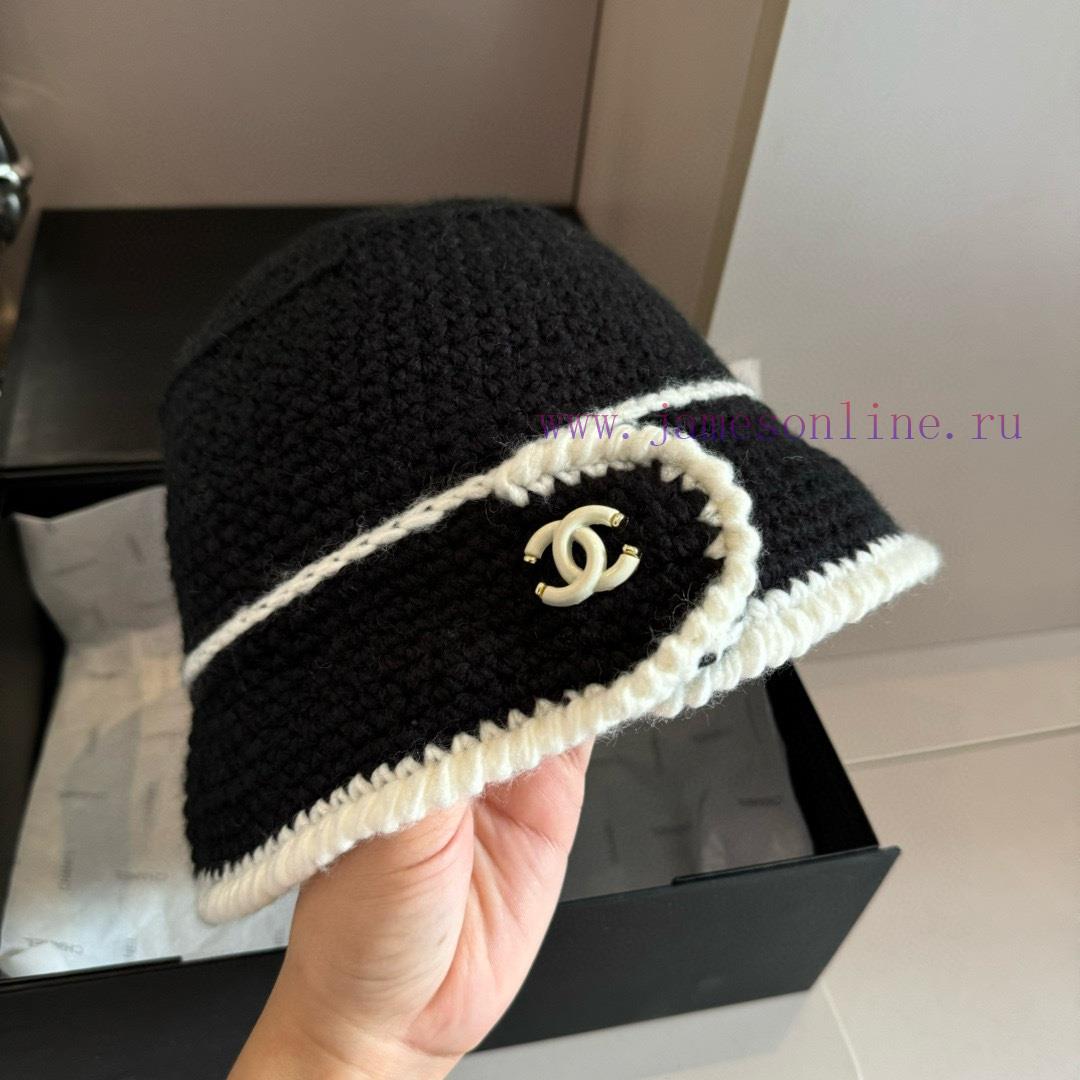 Chanel Knitted Fisherman's Hat, Hand Hook Knitted Hatxhqxah63