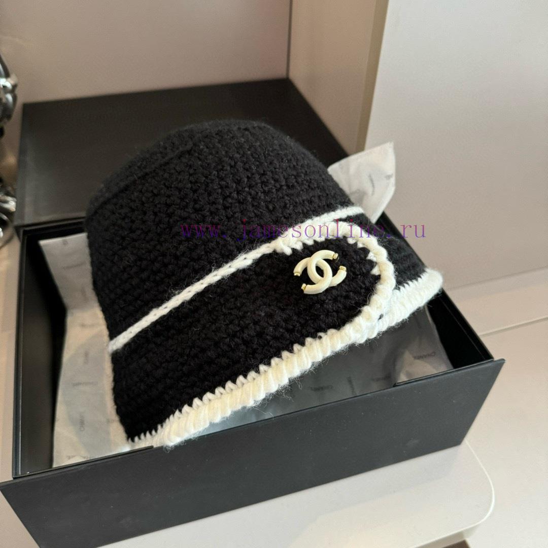 Chanel Knitted Fisherman's Hat, Hand Hook Knitted Hatxhqxah63 - Image 3