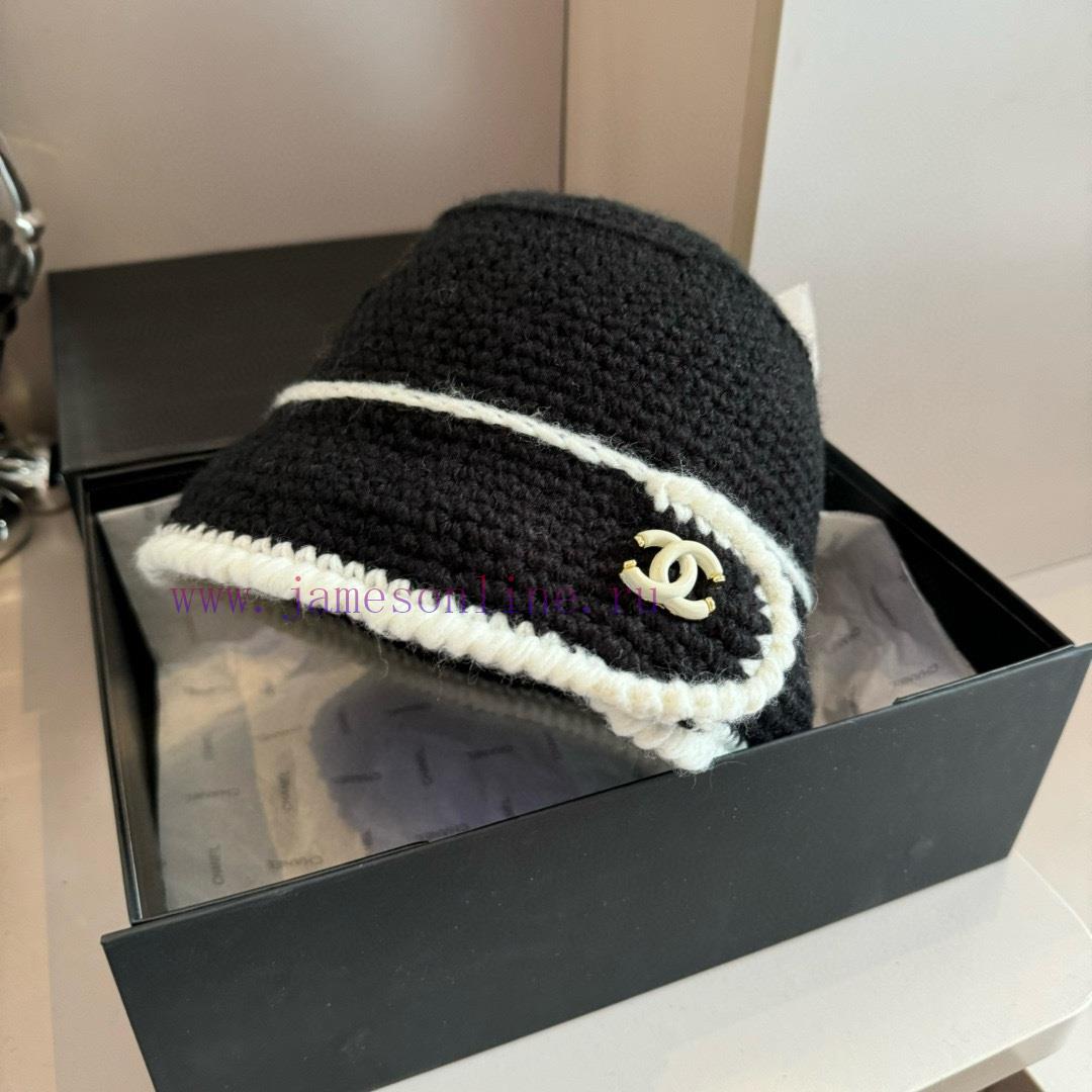 Chanel Knitted Fisherman's Hat, Hand Hook Knitted Hatxhqxah63 - Image 4