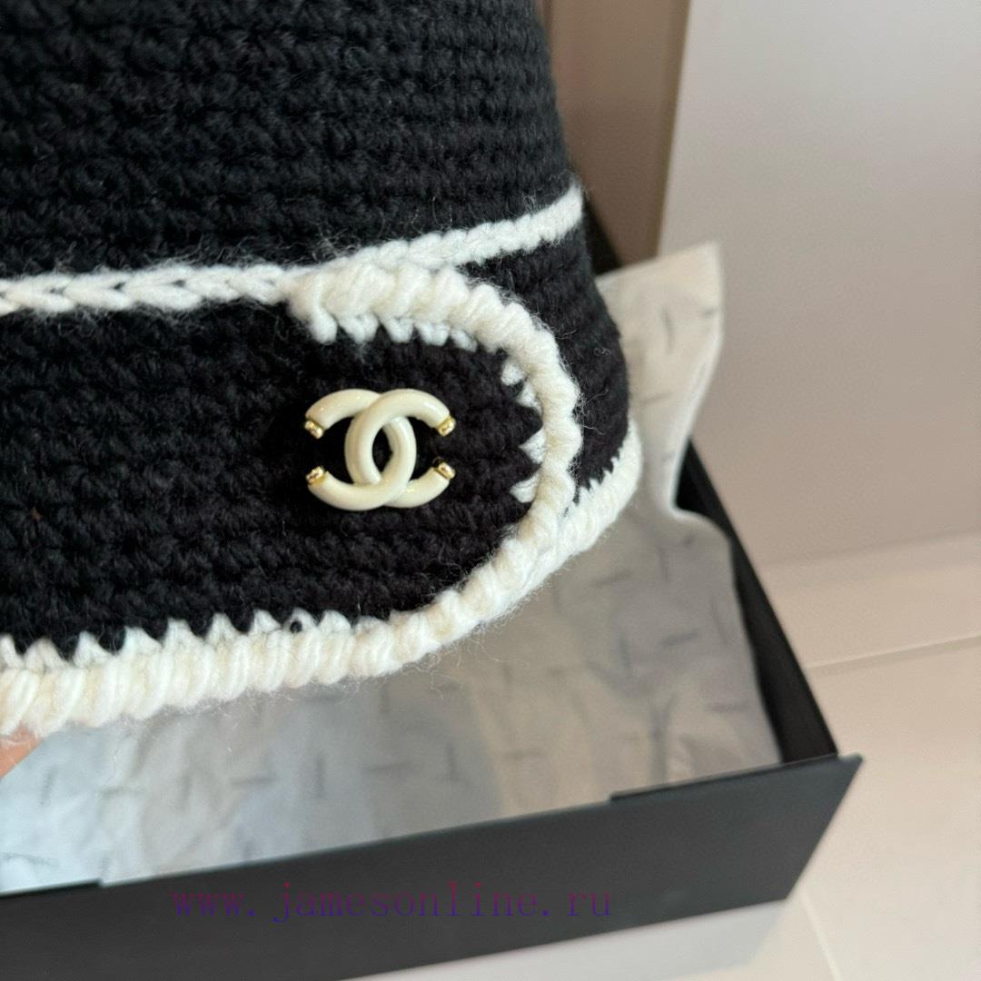 Chanel Knitted Fisherman's Hat, Hand Hook Knitted Hatxhqxah63 - Image 5