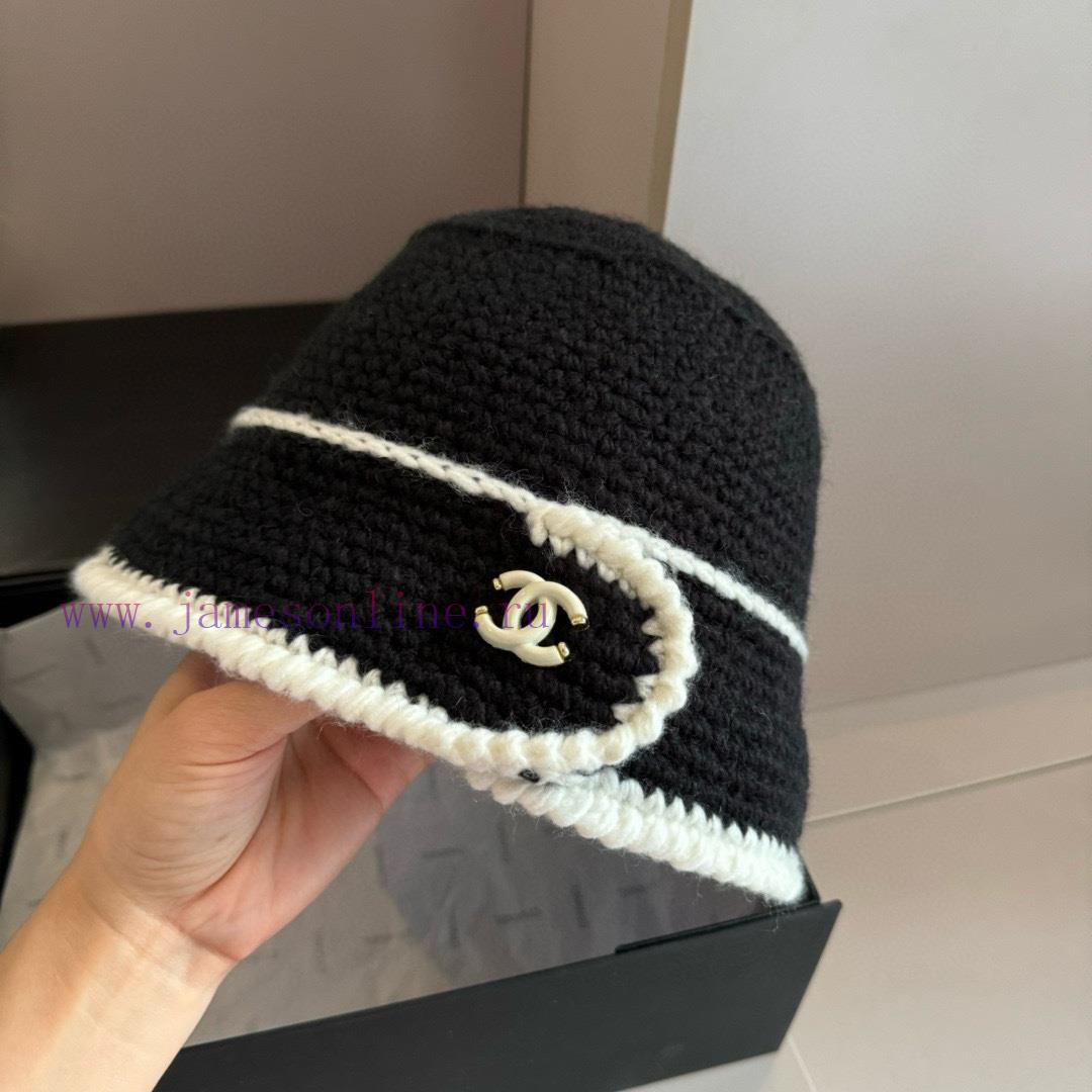 Chanel Knitted Fisherman's Hat, Hand Hook Knitted Hatxhqxah63 - Image 6
