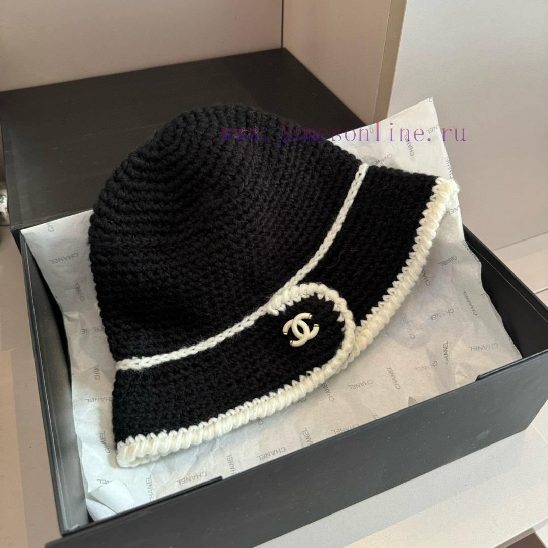 Chanel Knitted Fisherman's Hat, Hand Hook Knitted Hatxhqxah63 - Image 9