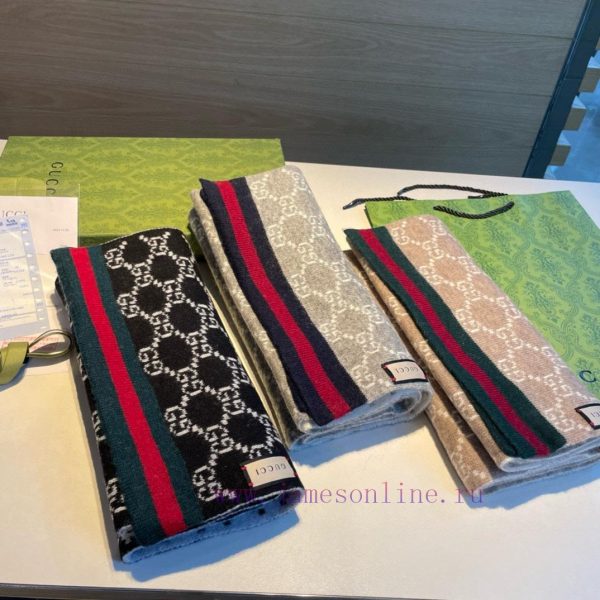Gucci!! New Knitted Scarf! A low-key luxury scarf with exquisite softness, elite and expert jl5wg55l