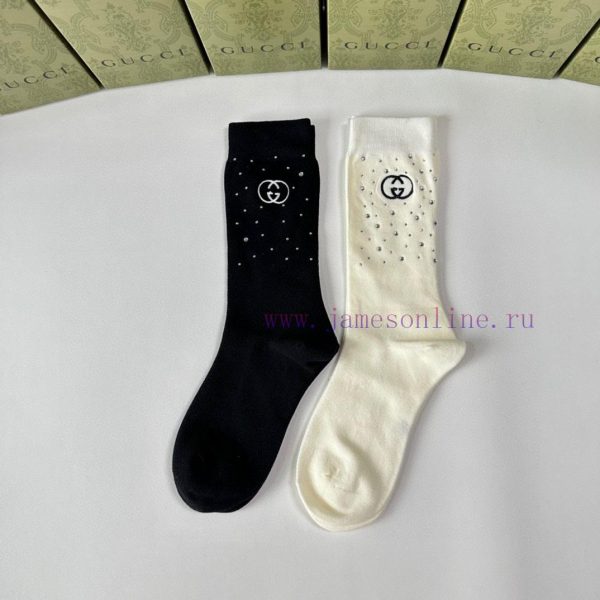 PackagingGucci's new accessories, rhinestones, high-end stacking socks, socks, one box of tw135w8lti