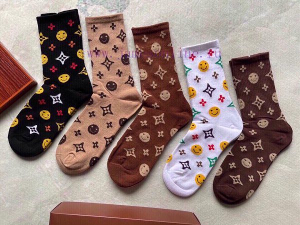 Louis Vuitton Classic Women's Medium Socks from Donkey Home - A box of five pairs of pure codx93dwib