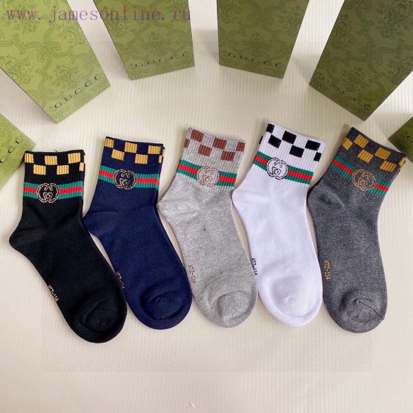 PackagingGUCCI 2022 new mid to long stacked socks, one box of five pairs, synchronized tube cpb0yjmz