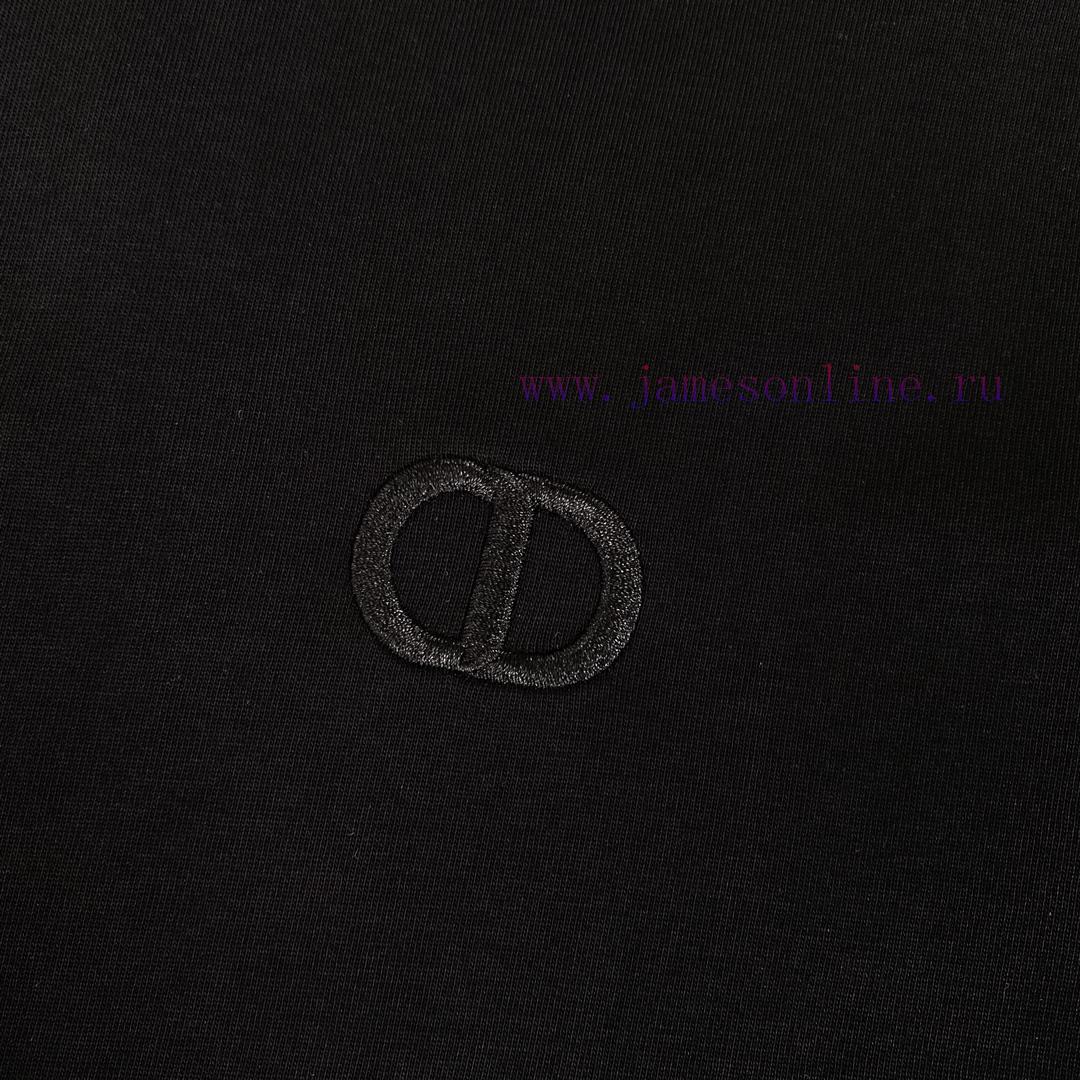 Dior's new classic chest logo embroidered short sleeved T-shirtStyle number 6328D5Fabric mad lke6o3ft - Image 4