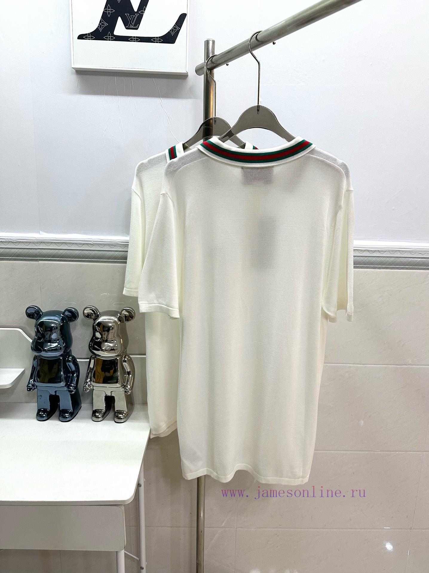 Style number R017Gucci Double G Embroidered Pocket Flip Collar Polo Shirt Short Sleeve T-shi kqhs0hxh - Image 5