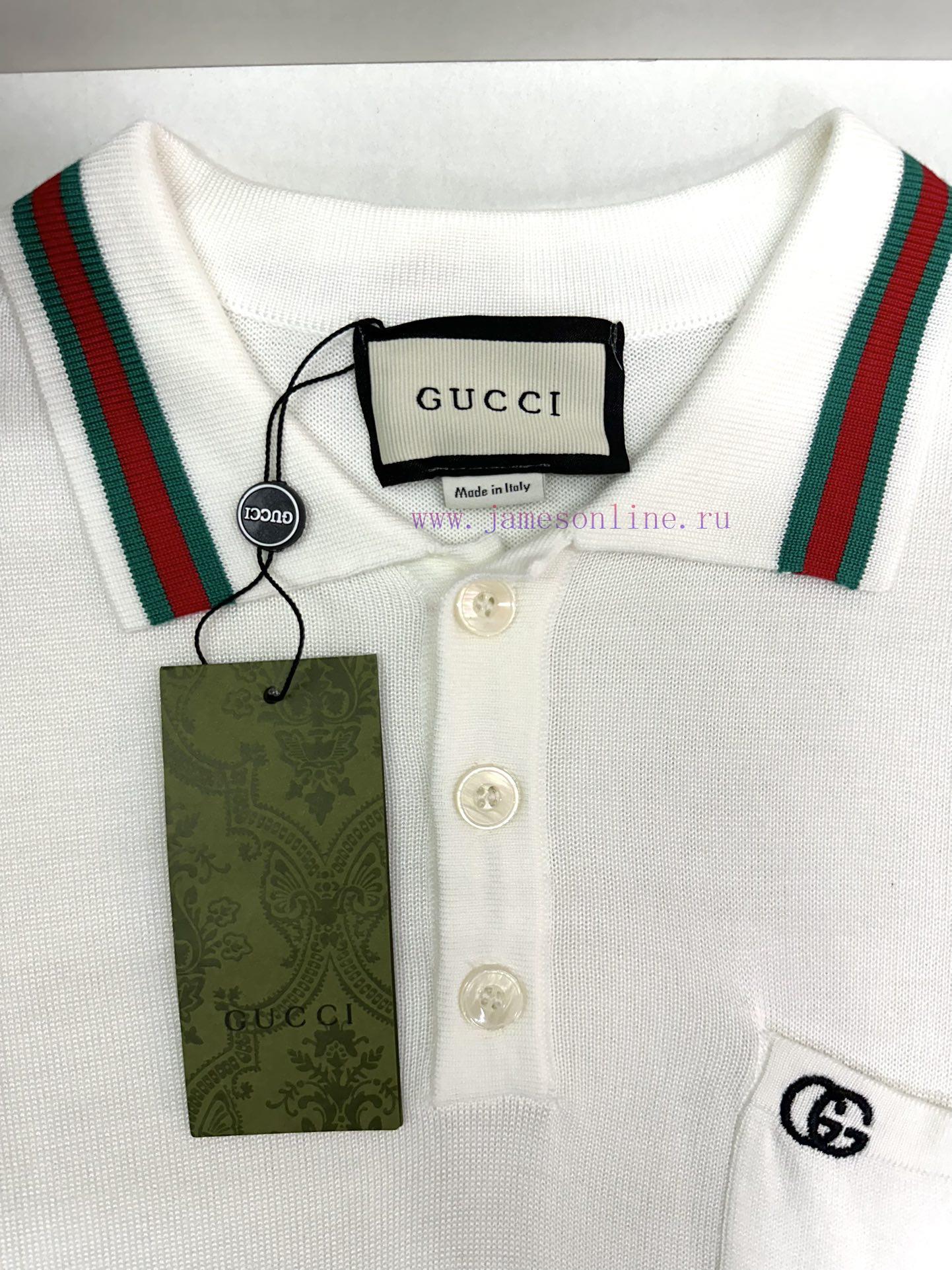 Style number R017Gucci Double G Embroidered Pocket Flip Collar Polo Shirt Short Sleeve T-shi kqhs0hxh - Image 7
