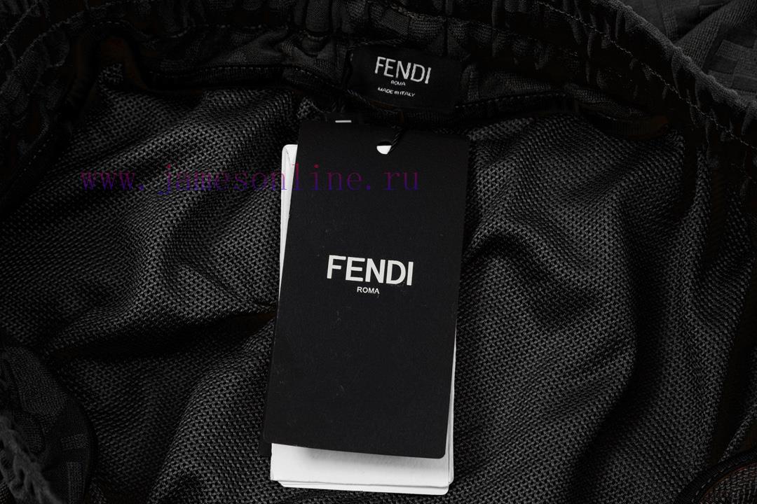 ️ FENDI Double FF Diamond Grid Jacquard Towel Pants Elastic2025SS new knitted shorts, cust ldakaiqn - Image 9
