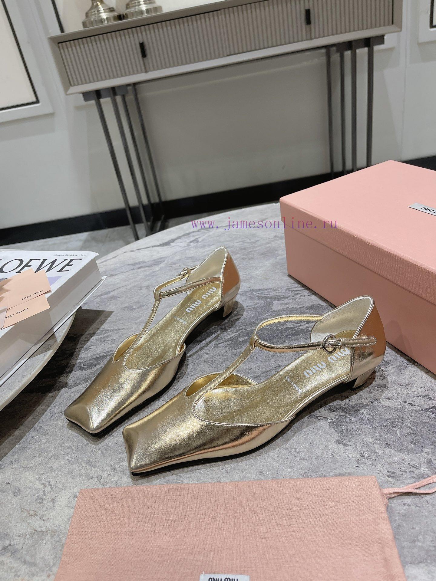MIU MIU 24 Spring/Summer New Collection Retro Square Head Thick Heel Cool DragSimple yet claxi4chvqg - Image 5