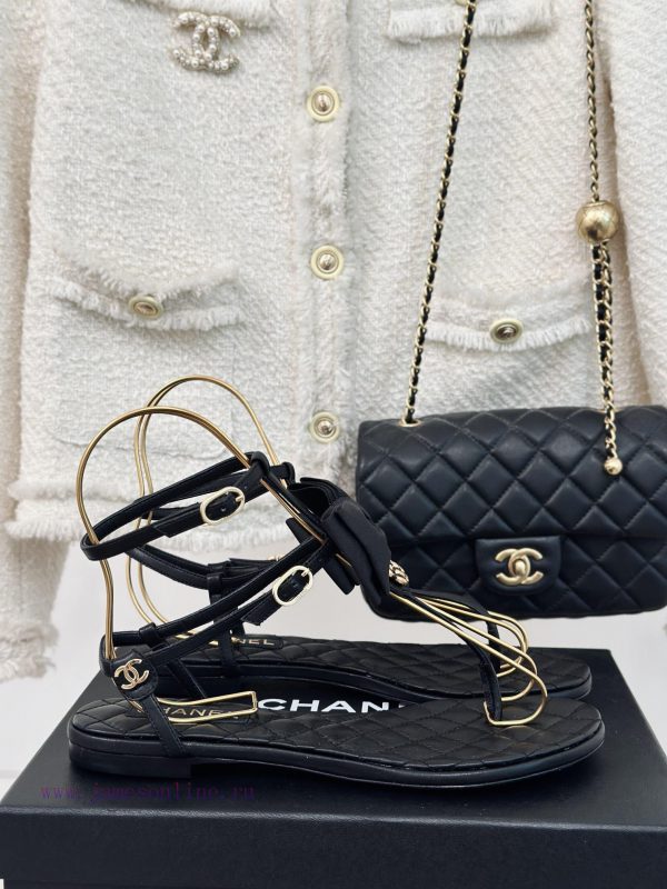 Chanel | Chanel 24P New ProductFlat bow camellia sandalsThe shoe upper is made of imported su9kmj48v